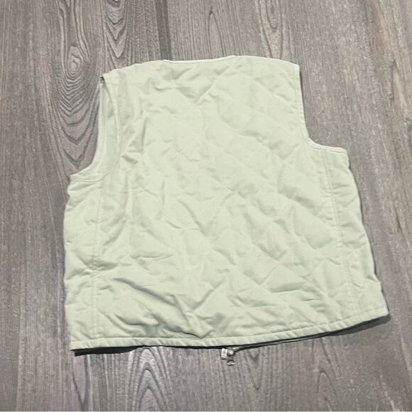 Geoffrey Beene Sport Light Mint Green Quilted Vest Size M - Picture 4 of 6
